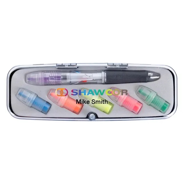 Tri-Color Pen and Highlighter Set - Tri-Color Pen and Highlighter Set - Image 3 of 4