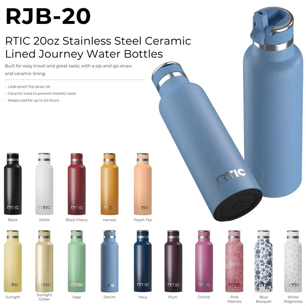 RTIC 20oz Stainless Steel Ceramic-Lined Journey Water Bottle - RTIC 20oz Stainless Steel Ceramic-Lined Journey Water Bottle - Image 1 of 47
