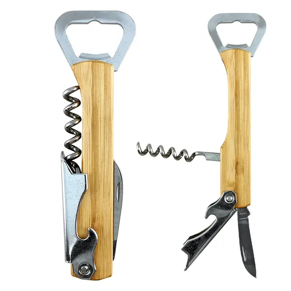 Bamboo 4-In-1 Waiter's Knife - Bamboo 4-In-1 Waiter's Knife - Image 2 of 2