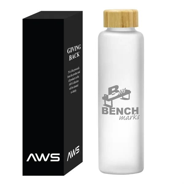 Custom Aws 20 Oz. Belle Glass Bottle With Bamboo Lid
