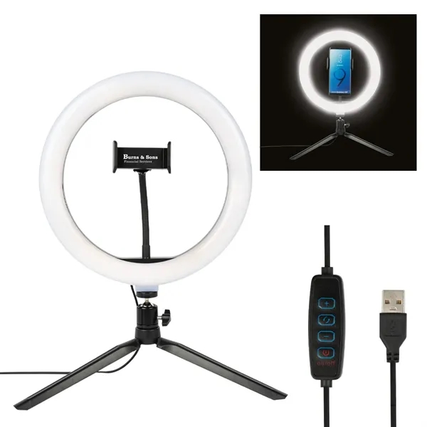 10" LED Ring Light With Phone Holder - 10" LED Ring Light With Phone Holder - Image 2 of 2