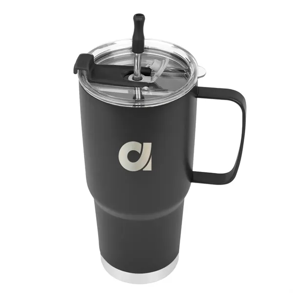 30 Oz. Lisbon Stainless Steel Tumbler With Straw - 30 Oz. Lisbon Stainless Steel Tumbler With Straw - Image 3 of 13