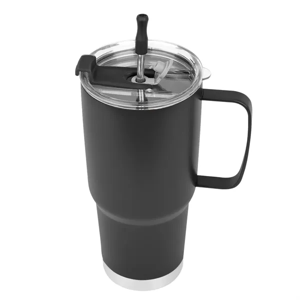 30 Oz. Lisbon Stainless Steel Tumbler With Straw - 30 Oz. Lisbon Stainless Steel Tumbler With Straw - Image 5 of 13