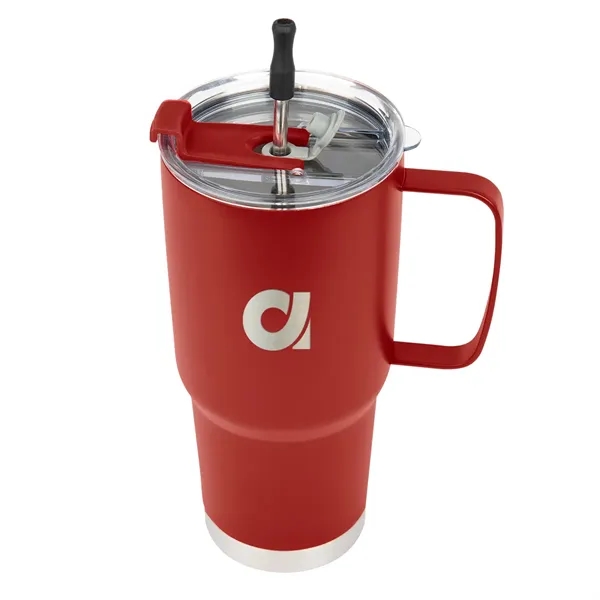 30 Oz. Lisbon Stainless Steel Tumbler With Straw - 30 Oz. Lisbon Stainless Steel Tumbler With Straw - Image 10 of 13