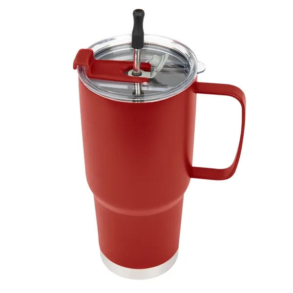 30 Oz. Lisbon Stainless Steel Tumbler With Straw - 30 Oz. Lisbon Stainless Steel Tumbler With Straw - Image 11 of 13