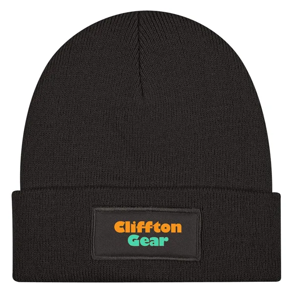 Patch rPET Knit Beanie With Cuff - Patch rPET Knit Beanie With Cuff - Image 5 of 13