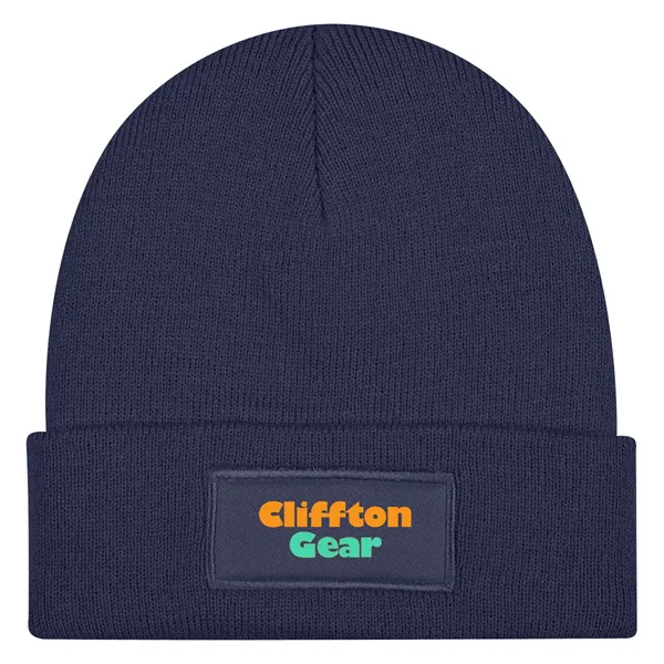 Patch rPET Knit Beanie With Cuff - Patch rPET Knit Beanie With Cuff - Image 8 of 13