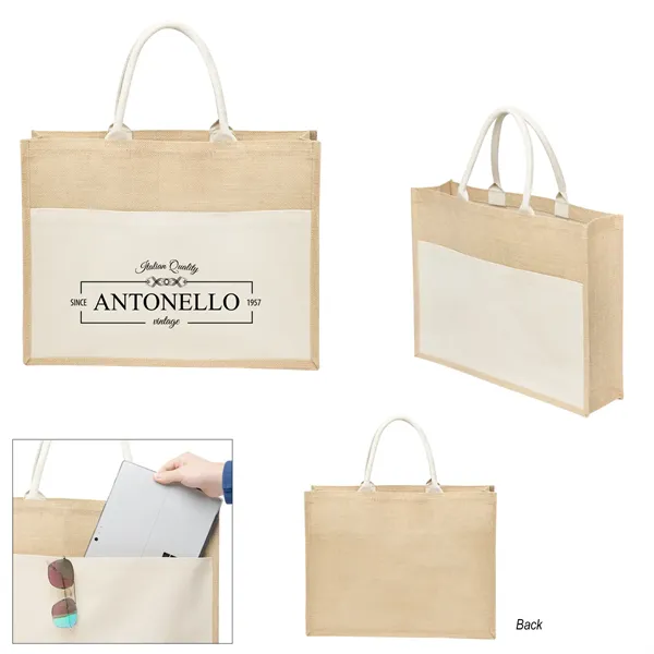 Julia Jute Tote Bag - Julia Jute Tote Bag - Image 3 of 4