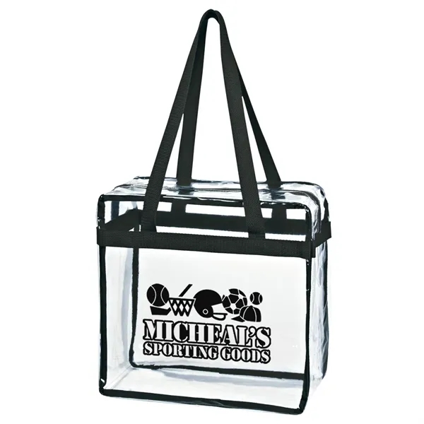 Clear EVA Tote Bag With Zipper - Clear EVA Tote Bag With Zipper - Image 3 of 10