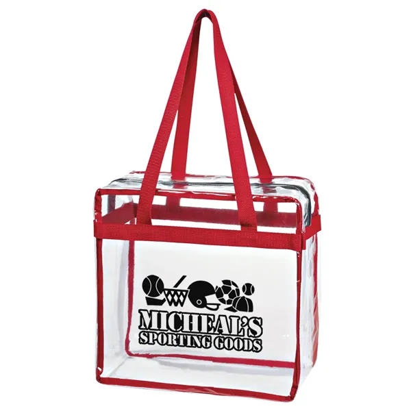 Clear EVA Tote Bag With Zipper - Clear EVA Tote Bag With Zipper - Image 9 of 10