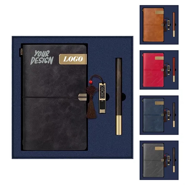 Oriental Style A6 Notebook Set w/Pen & USB Drive - Oriental Style A6 Notebook Set w/Pen & USB Drive - Image 0 of 5