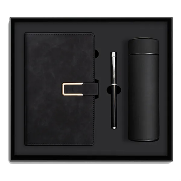 Deluxe A5 Notebook Pen Gift Set w/ Water Bottle - Deluxe A5 Notebook Pen Gift Set w/ Water Bottle - Image 2 of 4