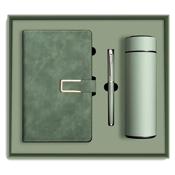 Deluxe A5 Notebook Pen Gift Set w/ Water Bottle - Deluxe A5 Notebook Pen Gift Set w/ Water Bottle - Image 4 of 4