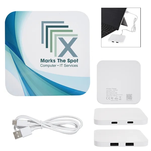 Power Up 2-Port USB Hub & Charging Pad 2.0 - Power Up 2-Port USB Hub & Charging Pad 2.0 - Image 0 of 7