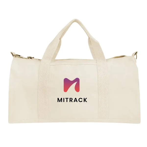 Aware™ 14 Oz. Recycled Cotton Flat Bottom Duffel Bag - Aware™ 14 Oz. Recycled Cotton Flat Bottom Duffel Bag - Image 8 of 12