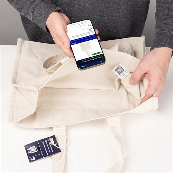 Aware™ 4 Oz. Recycled Cotton Tote Bag - Aware™ 4 Oz. Recycled Cotton Tote Bag - Image 6 of 10