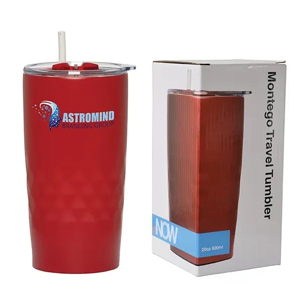 Montego 600 Ml. (20 Fl. Oz.) Travel Tumbler With Straw - Montego 600 Ml. (20 Fl. Oz.) Travel Tumbler With Straw - Image 3 of 5