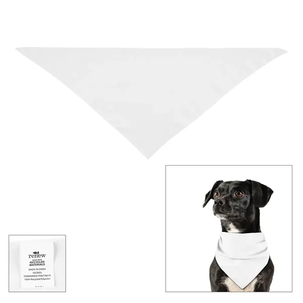 Full Color Small Triangle rPET Pet Bandana - Full Color Small Triangle rPET Pet Bandana - Image 2 of 3
