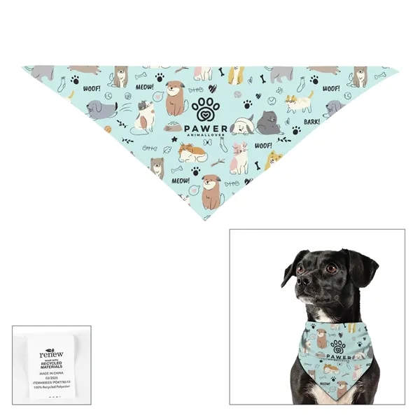 Full Color Small Triangle rPET Pet Bandana - Full Color Small Triangle rPET Pet Bandana - Image 3 of 3