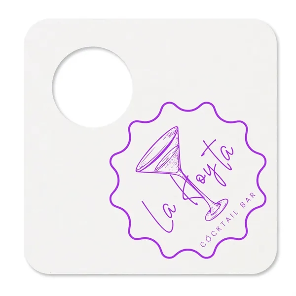 40 pt. Pulpboard Coaster, 4" Bottleneck - 40 pt. Pulpboard Coaster, 4" Bottleneck - Image 1 of 2