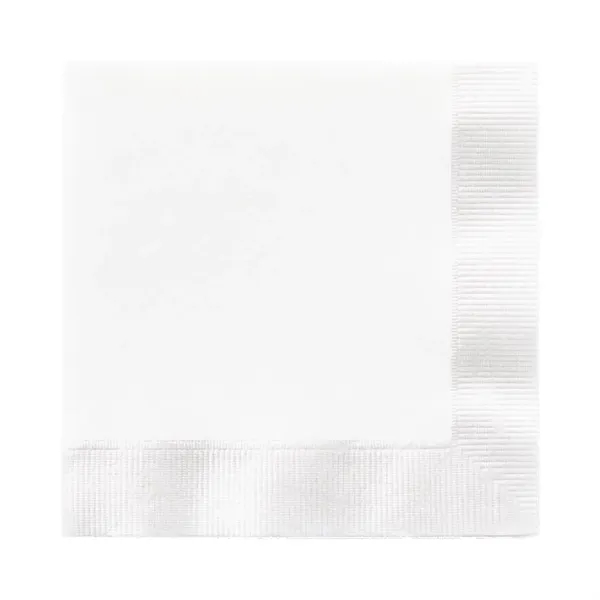 3-Ply White Beverage Napkin - 3-Ply White Beverage Napkin - Image 2 of 2