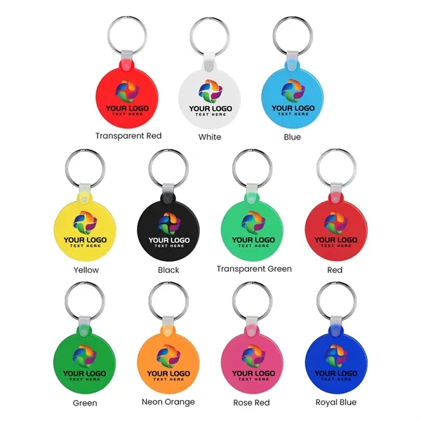 Round Shaped Silicone Keychain - Round Shaped Silicone Keychain - Image 1 of 25