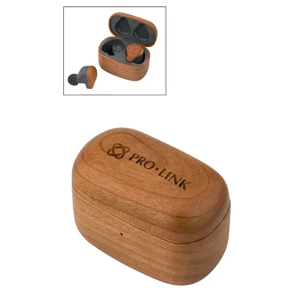 Cherry Wood TWS Wireless Earbuds and Charger Case - Cherry Wood TWS Wireless Earbuds and Charger Case - Image 11 of 19