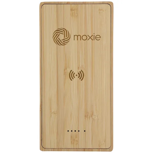 Bamboo 10,000mAh Solar/Wireless Powerbank - Bamboo 10,000mAh Solar/Wireless Powerbank - Image 9 of 16