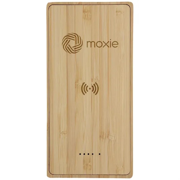 Bamboo 10,000mAh Solar/Wireless Powerbank - Bamboo 10,000mAh Solar/Wireless Powerbank - Image 12 of 16