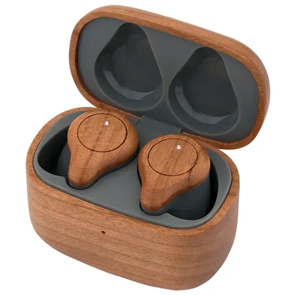 Cherry Wood TWS Wireless Earbuds and Charger Case - Cherry Wood TWS Wireless Earbuds and Charger Case - Image 8 of 19