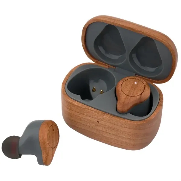 Cherry Wood TWS Wireless Earbuds and Charger Case - Cherry Wood TWS Wireless Earbuds and Charger Case - Image 15 of 19