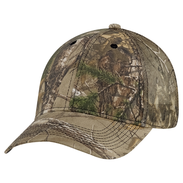 Brushed Polycotton /  Realtree XTRA Mesh Hunting Cap - Brushed Polycotton /  Realtree XTRA Mesh Hunting Cap - Image 1 of 7