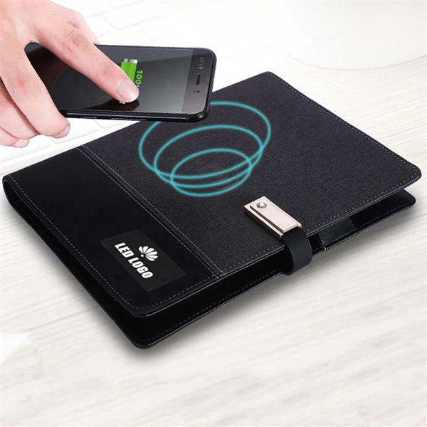 Tech Notebook with USB Drive & Wireless Battery Charger - Tech Notebook with USB Drive & Wireless Battery Charger - Image 0 of 6