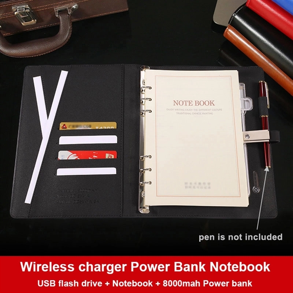 Tech Notebook with USB Drive & Wireless Battery Charger - Tech Notebook with USB Drive & Wireless Battery Charger - Image 4 of 6