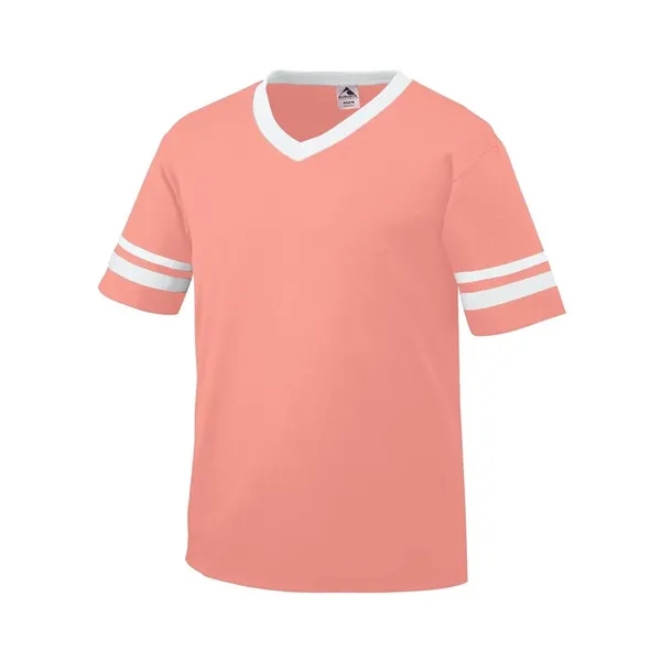 Augusta Sportswear V-Neck Jersey with Striped Sleeves - Augusta Sportswear V-Neck Jersey with Striped Sleeves - Image 7 of 72