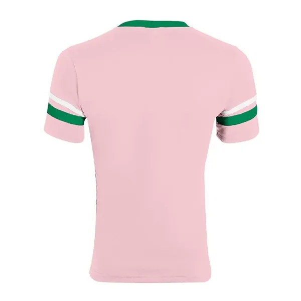 Augusta Sportswear V-Neck Jersey with Striped Sleeves - Augusta Sportswear V-Neck Jersey with Striped Sleeves - Image 34 of 72