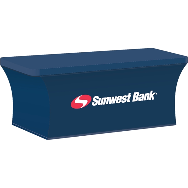 8' Stretch Table Cover Stock Color - Front Print Only