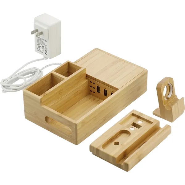 Bamboo Fast Wirelsss Charging Dock Station - Bamboo Fast Wirelsss Charging Dock Station - Image 6 of 13