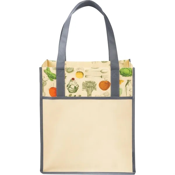 Big Grocery Vintage Laminated Non-Woven Tote - Big Grocery Vintage Laminated Non-Woven Tote - Image 1 of 3