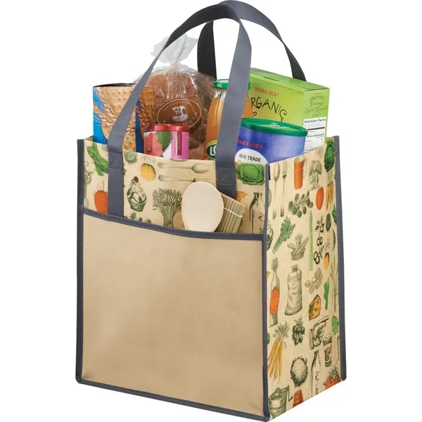 Big Grocery Vintage Laminated Non-Woven Tote - Big Grocery Vintage Laminated Non-Woven Tote - Image 3 of 3