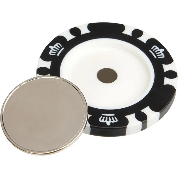 Custom Recycled Poker Chip w/ Metal Ballmarker