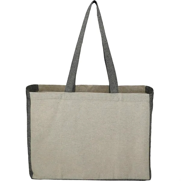 Recycled Cotton Contrast Side Shopper Tote - Recycled Cotton Contrast Side Shopper Tote - Image 3 of 5