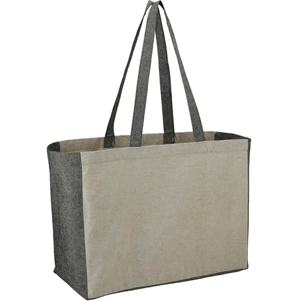Recycled Cotton Contrast Side Shopper Tote - Recycled Cotton Contrast Side Shopper Tote - Image 5 of 5