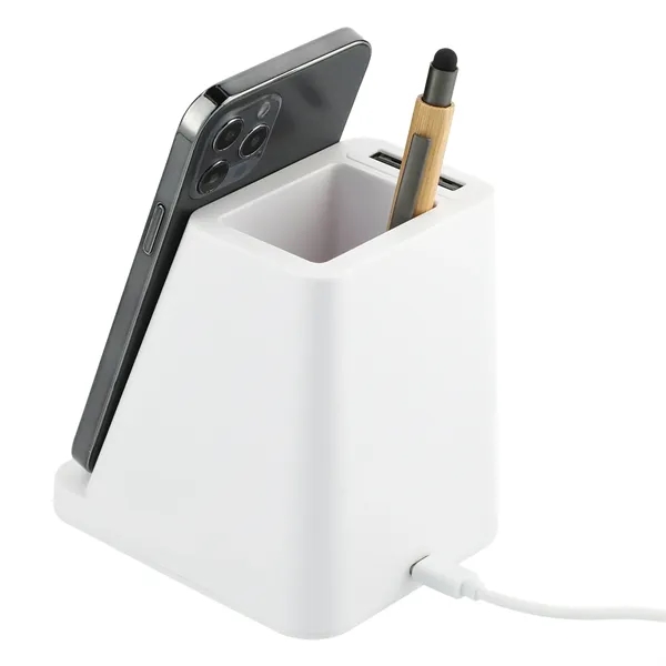 Wireless Charger Pen Holder/Dual Outputs - Wireless Charger Pen Holder/Dual Outputs - Image 4 of 9