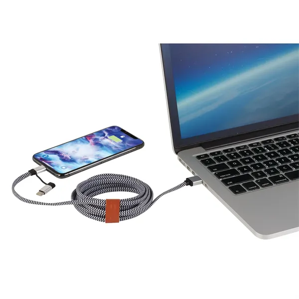 Paramount 3-in-1 Fabric Charging Cable - Paramount 3-in-1 Fabric Charging Cable - Image 4 of 5