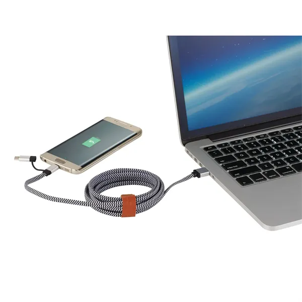 Paramount 3-in-1 Fabric Charging Cable - Paramount 3-in-1 Fabric Charging Cable - Image 5 of 5