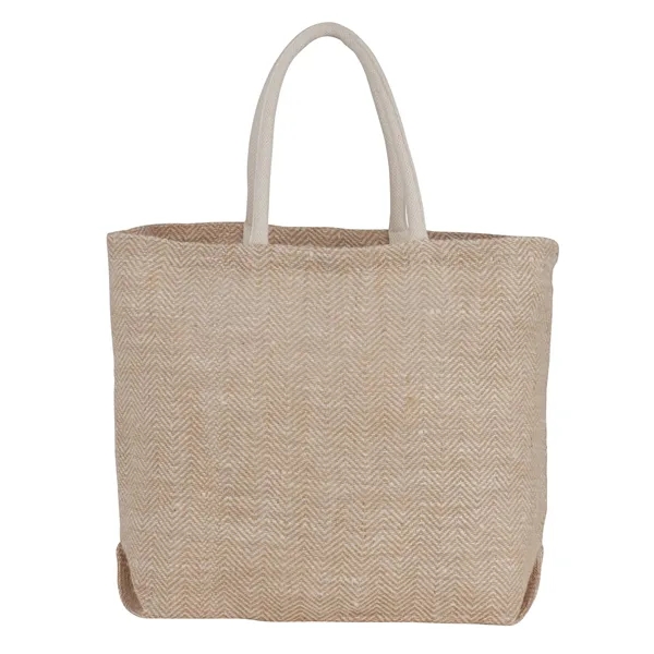 Herringbone Jute Tote - Herringbone Jute Tote - Image 3 of 5