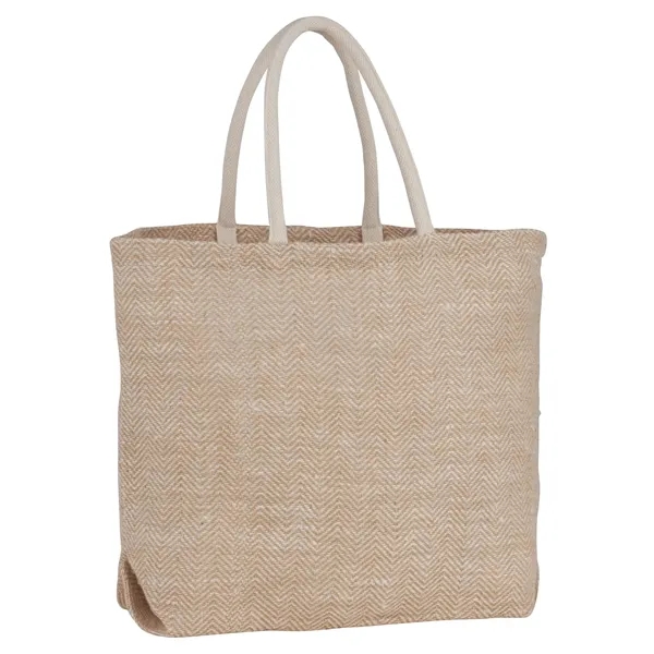 Herringbone Jute Tote - Herringbone Jute Tote - Image 4 of 5