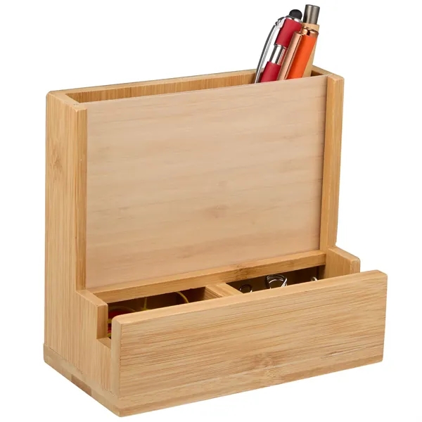 FSC® 100% Bamboo Photo Frame Desktop Organizer - FSC® 100% Bamboo Photo Frame Desktop Organizer - Image 3 of 11