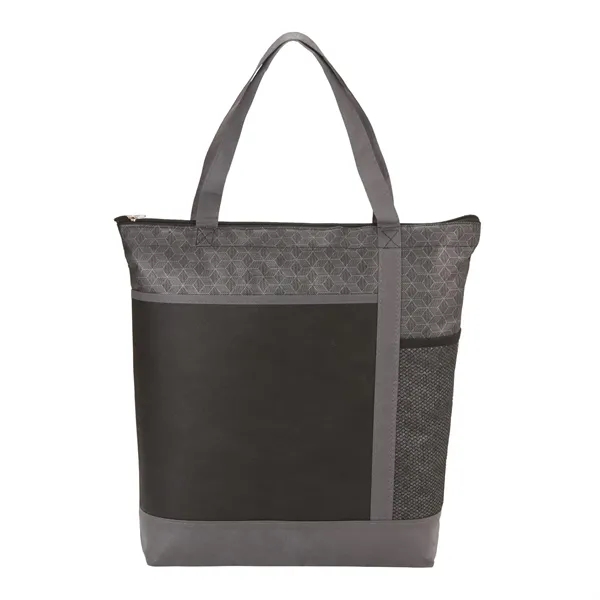 Chrome Non-Woven Zipper Convention Tote - Chrome Non-Woven Zipper Convention Tote - Image 5 of 5